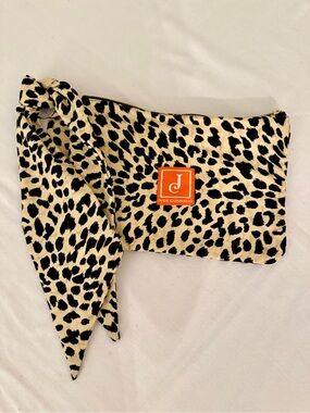 Jude Connally Leopard Makeup Bag And Keychain Bow/Hair Scarf/Bag Charm